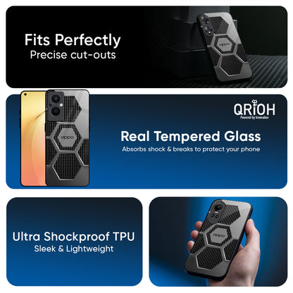 Hexagon Style Glass Case For Oppo K13 Turbo Pro 5G