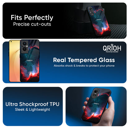 Brush Art Glass Case For Oppo Reno14 5G