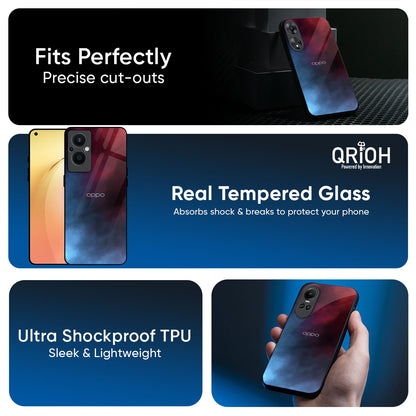 Smokey Watercolor Glass Case for Oppo Reno14 5G