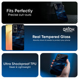 Blue Rough Abstract Glass Case for Oppo A6x 5G