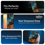 Golden Splash Glass Case for Oppo A6 Pro 5G