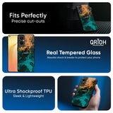 Watercolor Wave Glass Case for Oppo A6x 5G