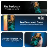 Watercolor Wave Glass Case for Oppo Reno13 5G