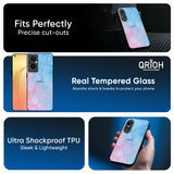Mixed Watercolor Glass Case for Oppo F31 5G