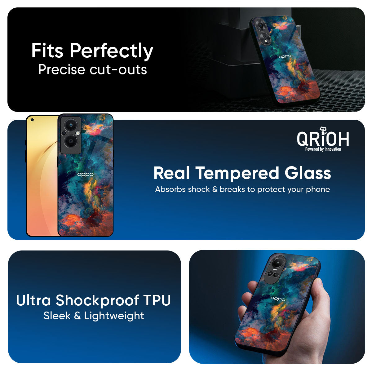 Colored Storm Glass Case for Oppo K13 Turbo Pro 5G