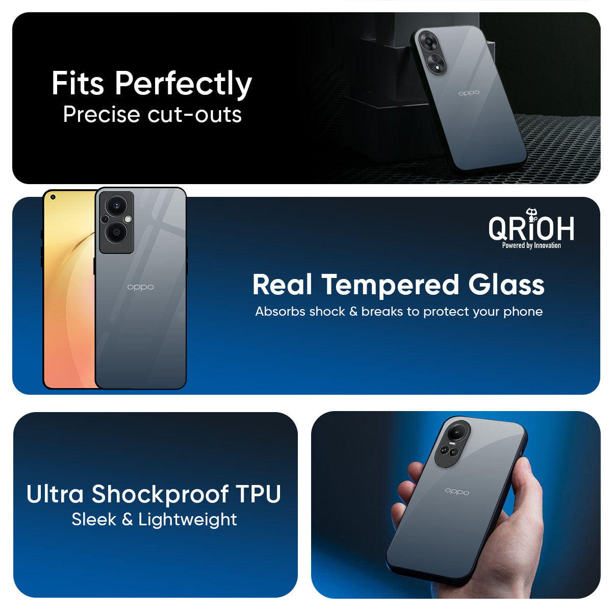 Dynamic Black Range Glass Case for Oppo K13 Turbo Pro 5G