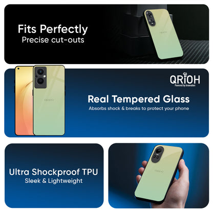 Mint Green Gradient Glass Case for Oppo Reno14 5G