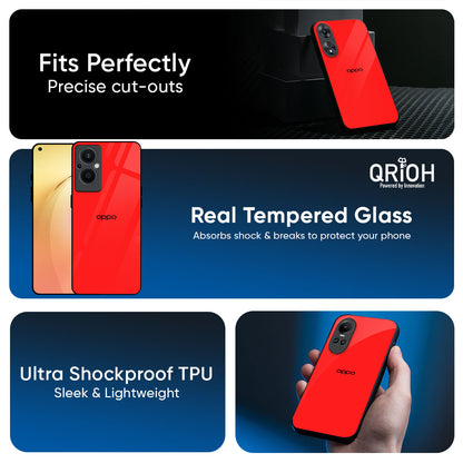 Blood Red Glass Case for Oppo Reno14 5G
