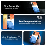 Wavy Color Pattern Glass Case for Oppo Reno13 5G