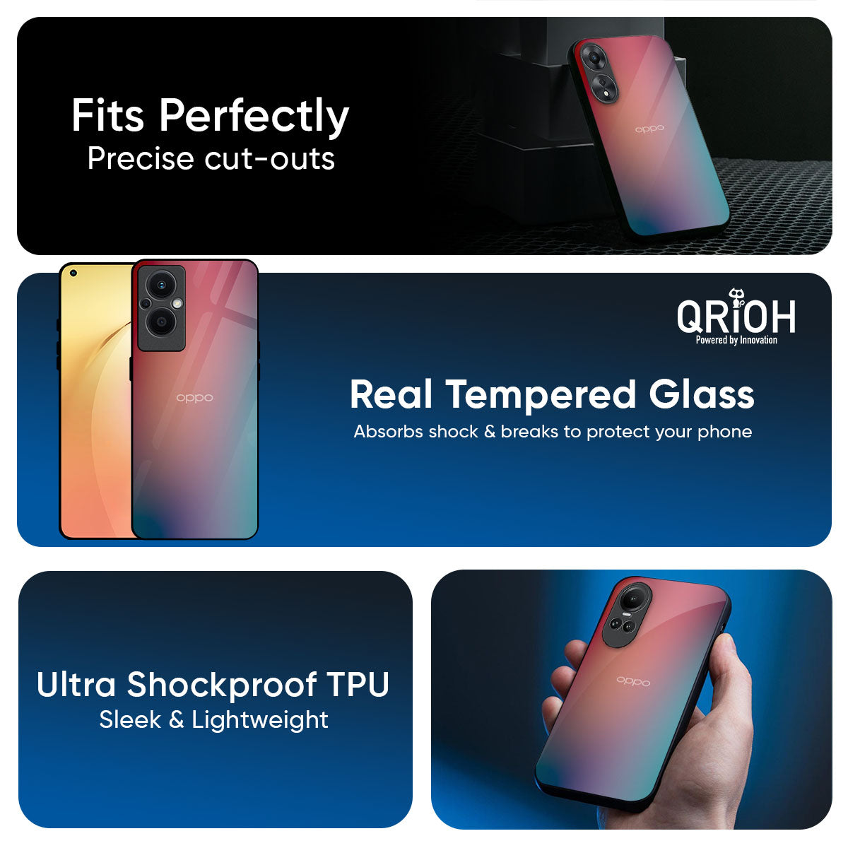 Dusty Multi Gradient Glass Case for Oppo K13 Turbo Pro 5G