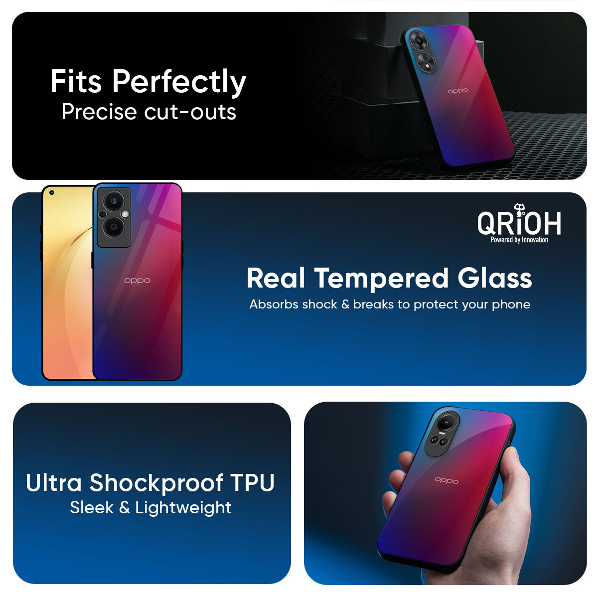 Magical Color Shade Glass Case for Oppo K13 Turbo Pro 5G