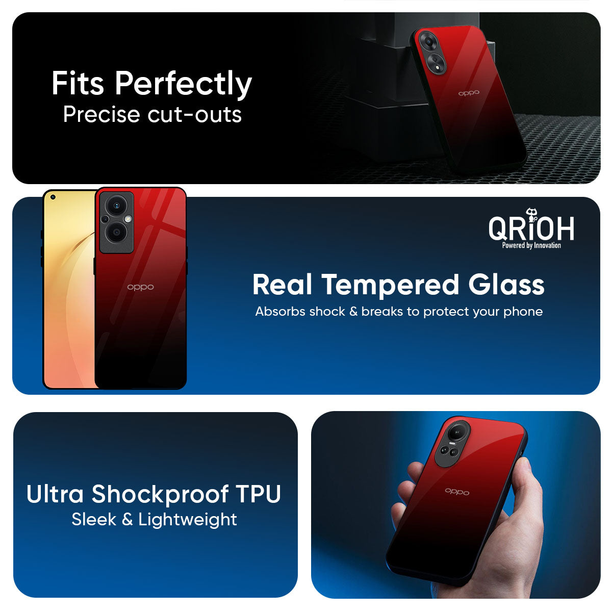 Maroon Faded Glass Case for Oppo Reno14 5G