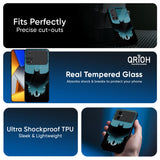 Cyan Bat Glass Case for Poco X8 Pro max 5G