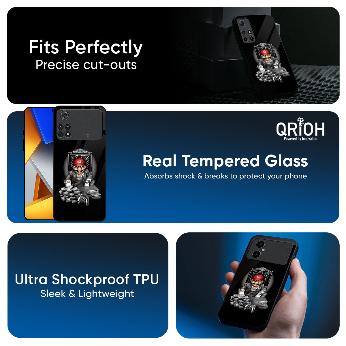 Dark Secret Glass Case for Poco X7 5G