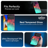 Colorful Aura Glass Case for Poco F6 5G
