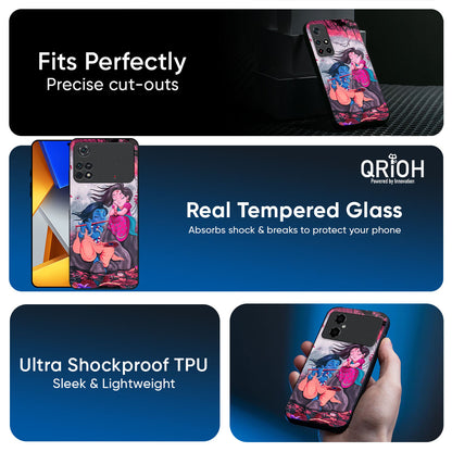 Radha Krishna Art Glass Case for Poco X8 Pro max 5G