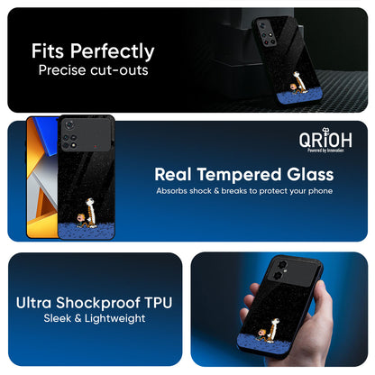 Night Sky Star Glass Case for Poco M8 5G