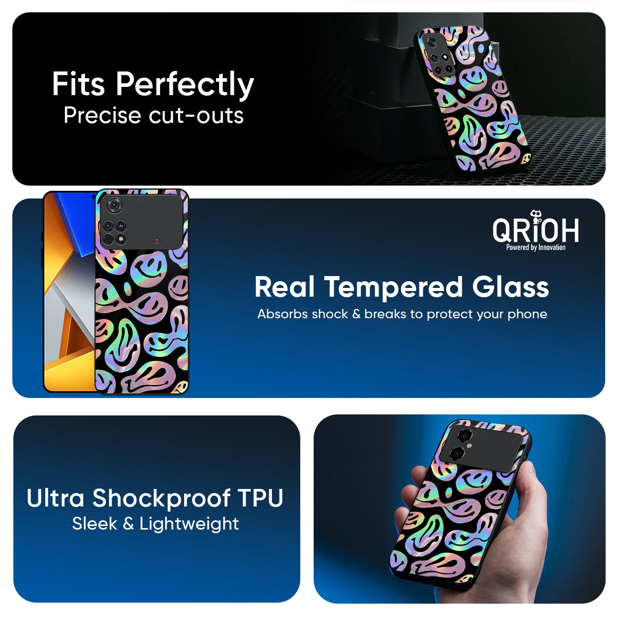 Acid Smile Glass Case for Poco M7 Pro 5G
