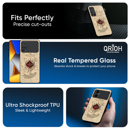 Magical Map Glass Case for Poco X8 Pro max 5G