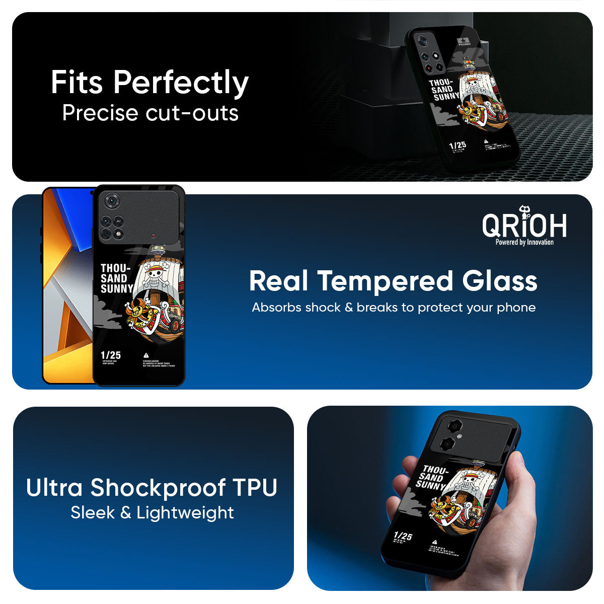 Thousand Sunny Glass Case for Poco X7 5G