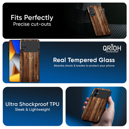 Timber Printed Glass Case for Poco X8 Pro 5G
