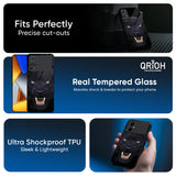 Angry Black Tiger Glass Case for Poco X7 Pro 5G