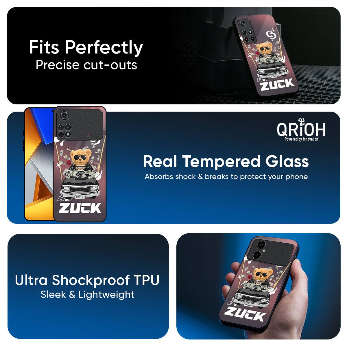 Money Madness Glass Case for Poco M8 5G