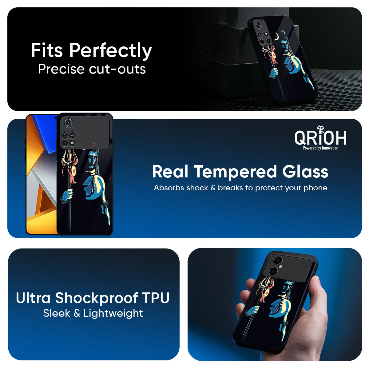 Mahakal Glass Case For Poco X7 5G