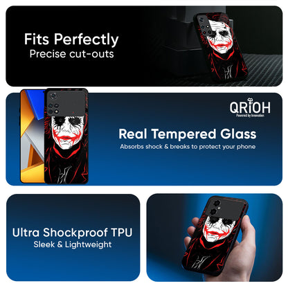 Life In Dark Glass Case For Poco X7 5G