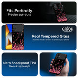 Heart Rain Fall Glass Case For Poco F6 5G