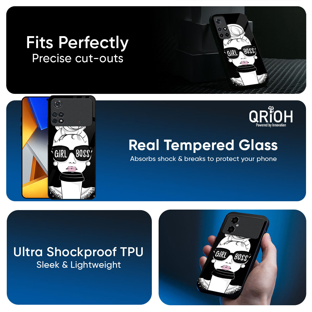 Girl Boss Glass Case For Poco X7 5G