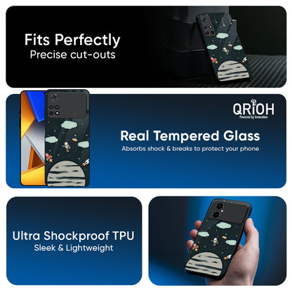 Astronaut Dream Glass Case For Poco X8 Pro max 5G