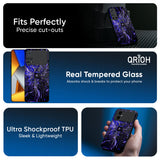Techno Color Pattern Glass Case For Poco F6 5G