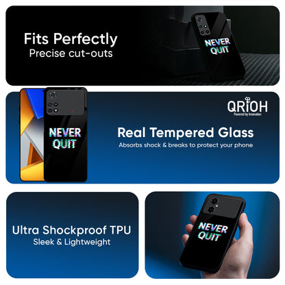 Never Quit Glass Case For Poco X7 5G