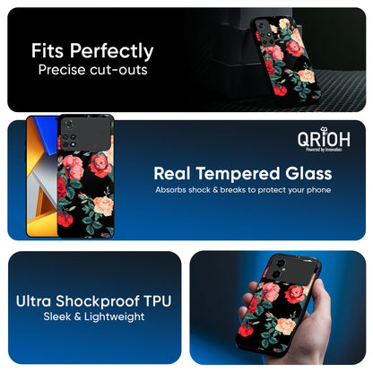 Floral Bunch Glass Case For Poco X7 5G