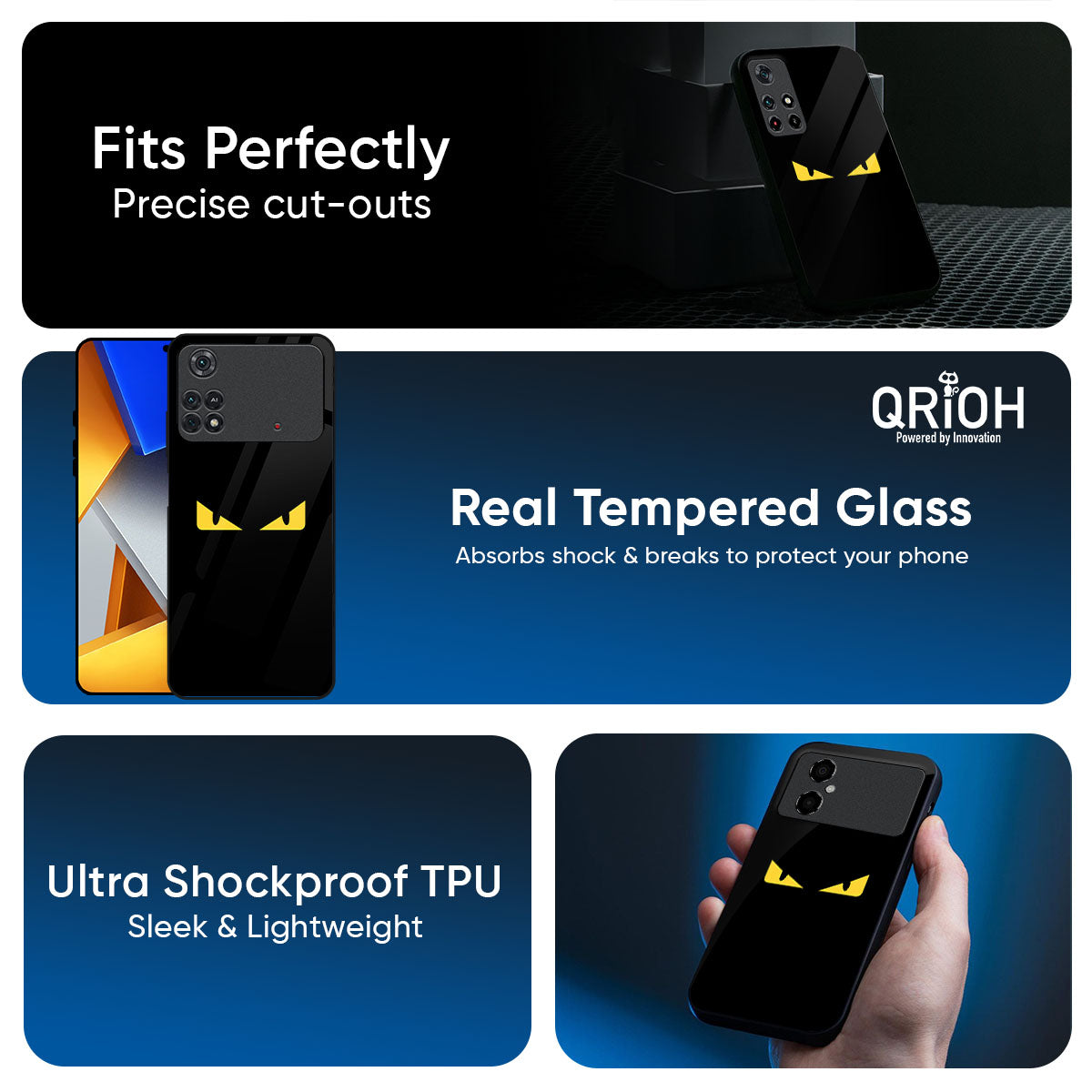 Eyes On You Glass Case For Poco X7 5G