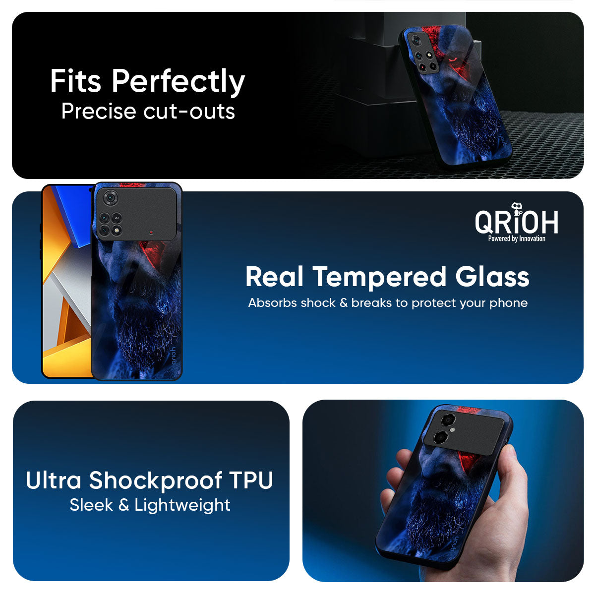 God Of War Glass Case For Poco X7 5G