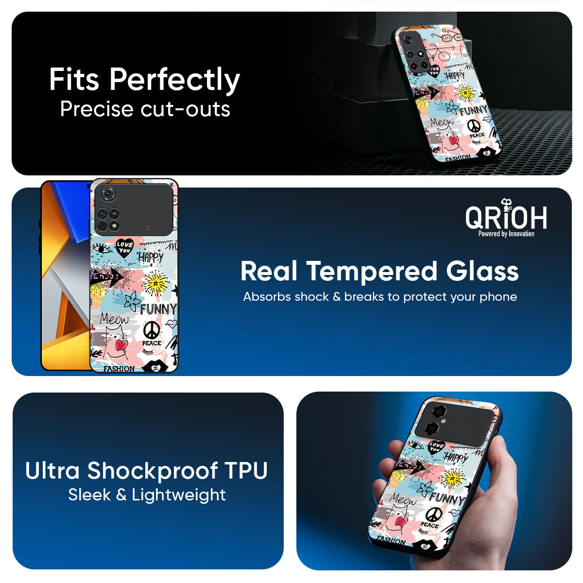 Just For You Glass Case For Poco X8 Pro max 5G