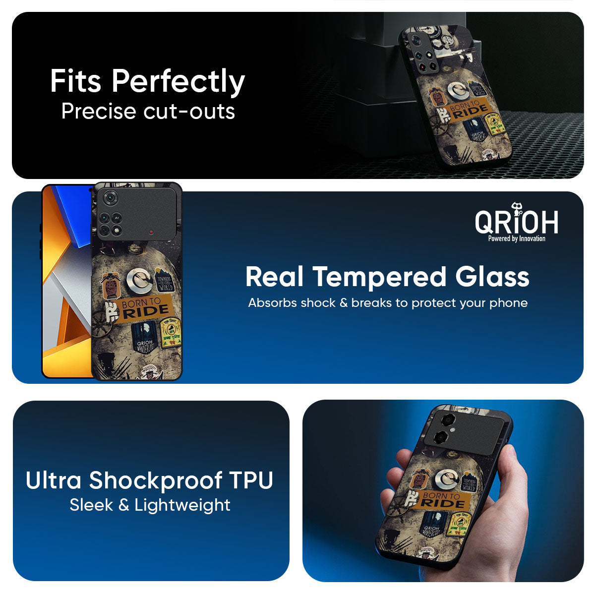 Ride Mode On Glass Case for Poco M8 5G