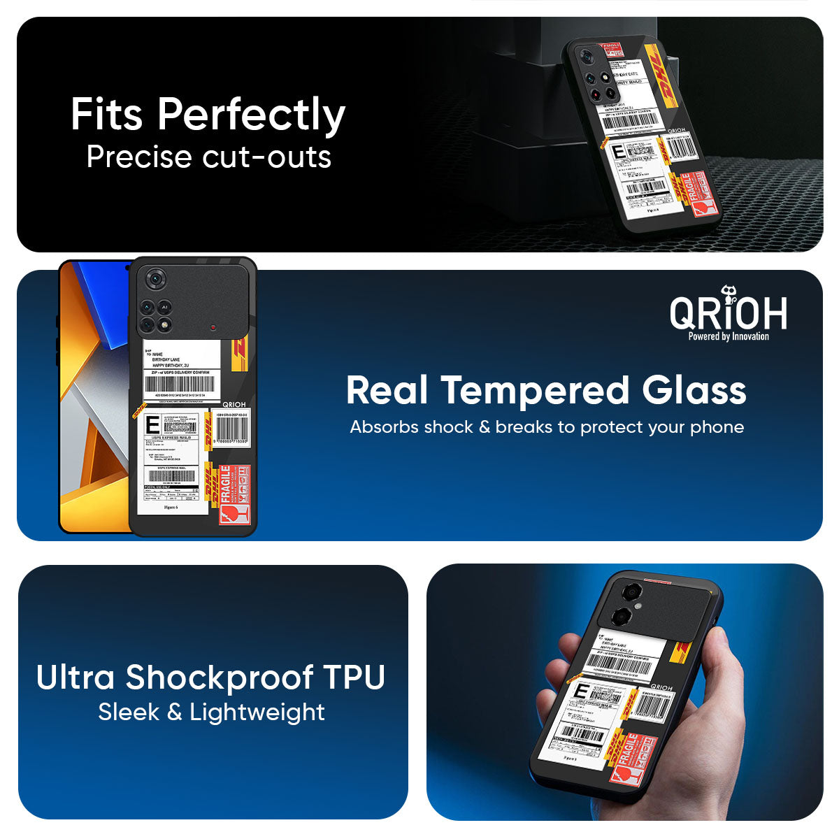 Cool Barcode Label Glass Case For Poco X7 5G