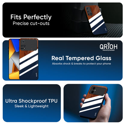 Bold Stripes Glass Case for Poco X7 5G