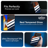 Bold Stripes Glass Case for Poco X7 Pro 5G