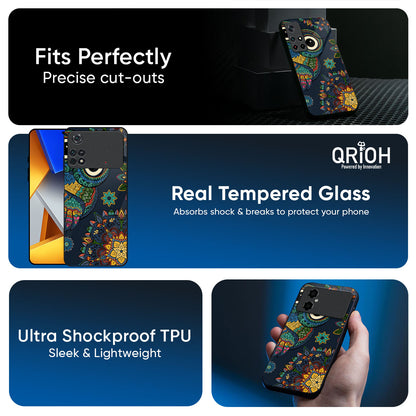 Owl Art Glass Case for Poco X7 5G