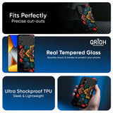 Retro Gorgeous Flower Glass Case for Poco F6 5G