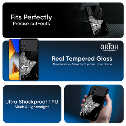 Kitten Mandala Glass Case for Poco M8 5G