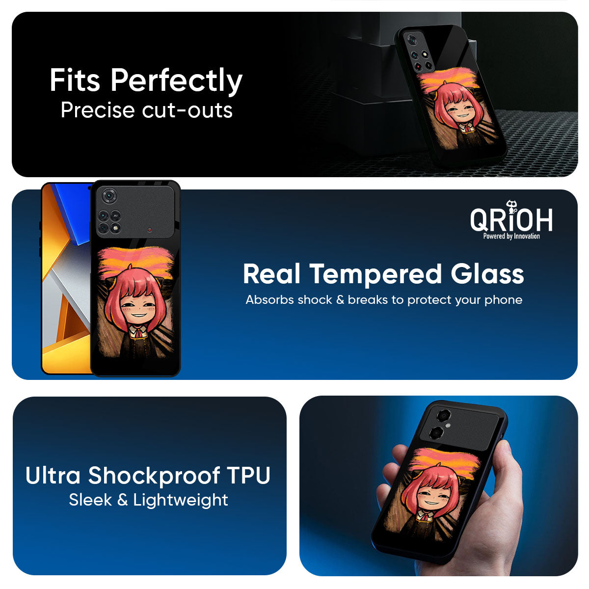 Spy X Family Glass Case for Poco F7 5G