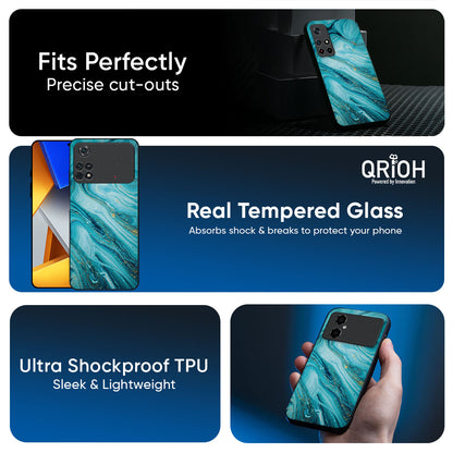 Ocean Marble Glass Case for Poco X8 Pro 5G