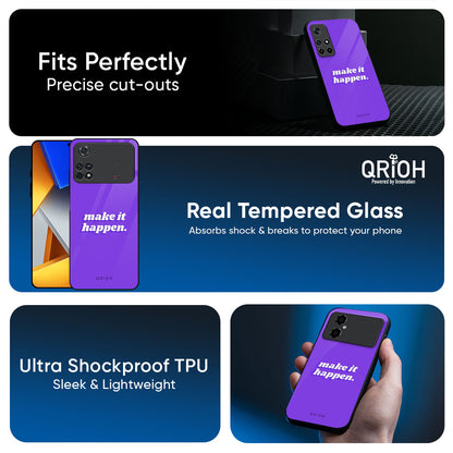 Make it Happen Glass Case for Poco F7 5G