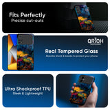 Multicolor Oil Painting Glass Case for Poco X7 5G
