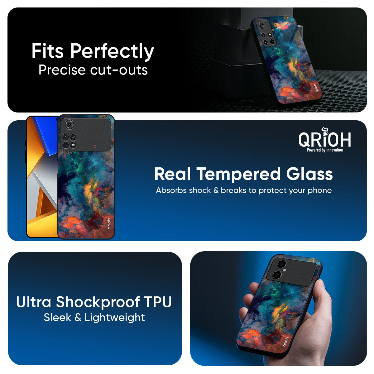 Cloudburst Glass Case for Poco X7 5G